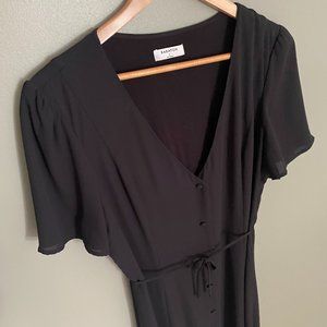 Babaton Elin Midi Dress | Black, L